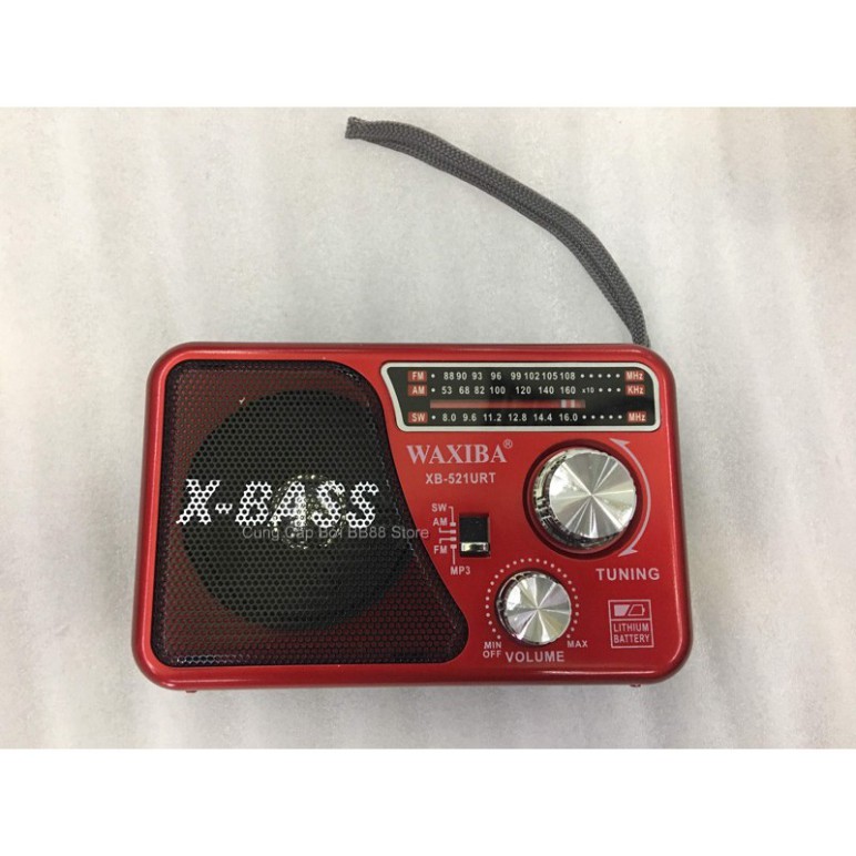 Máy nghe đài Radio FM Waxiba XB-521URT Có Kiêm Đèn Pin Loa Chạy Usb Thẻ nhớ Tiếng to Hát Hay Bắt sóng khỏe