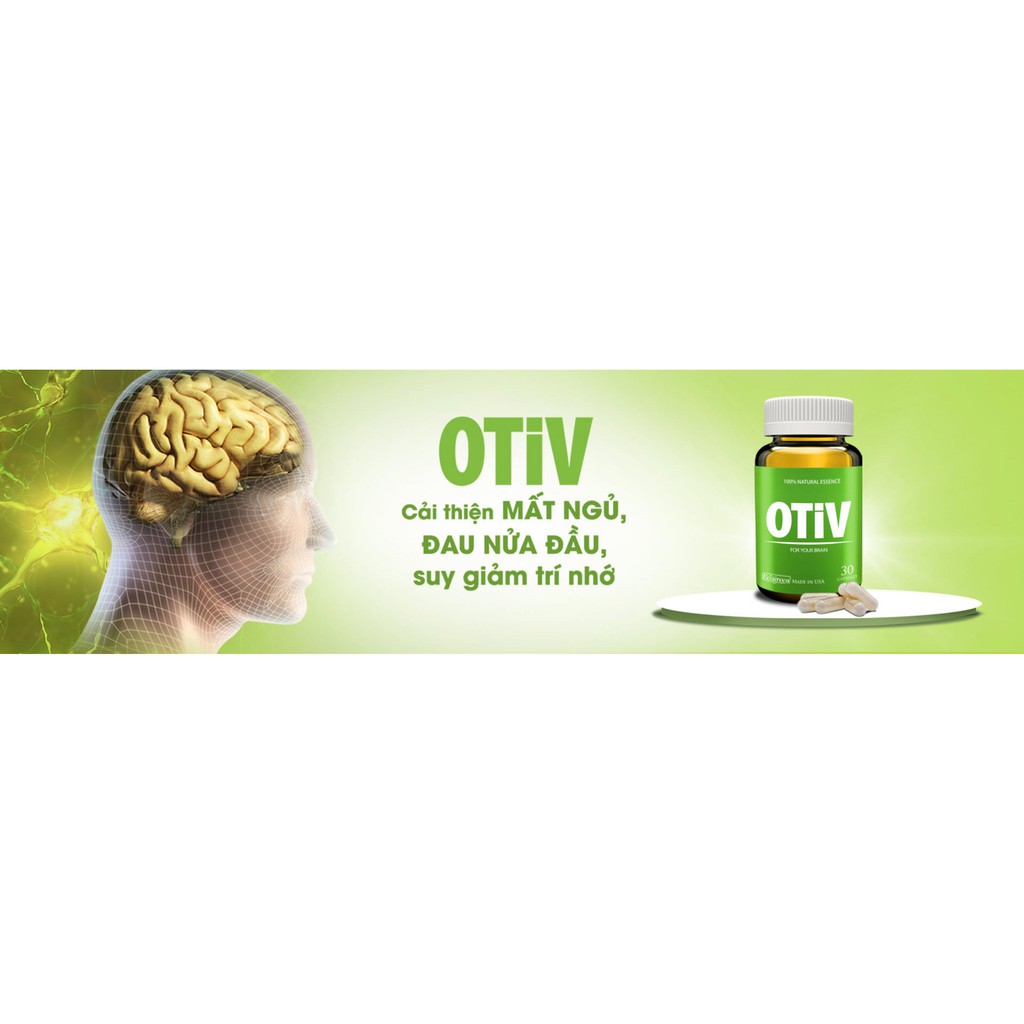 OTIV - Phòng ngừa và giúp cải thiện các bệnh lý mạch máu não (Lọ 15 viên và 30 viên)