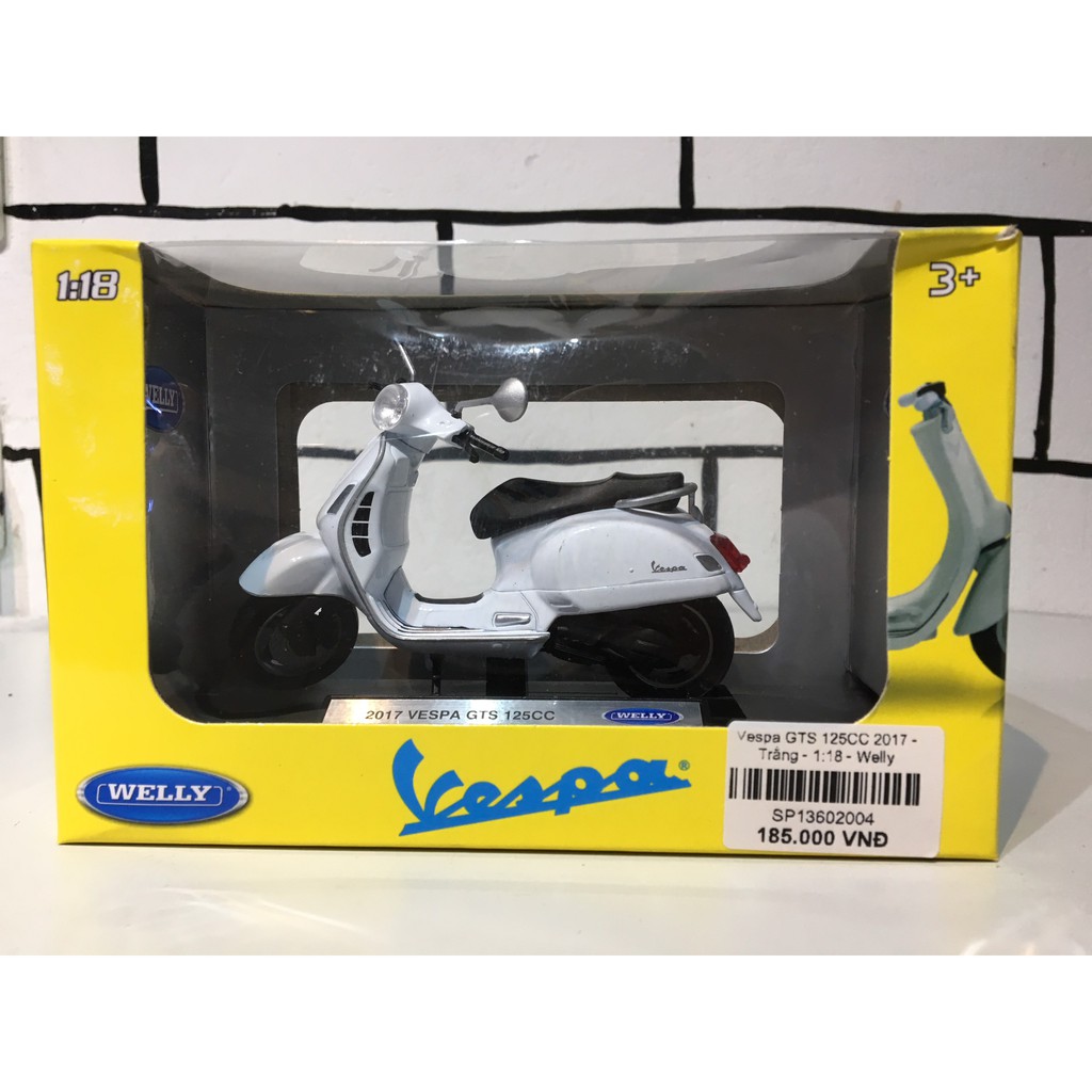 MÔ HÌNH XE VESPA GTS 125CC 2017 1:18 WELLY