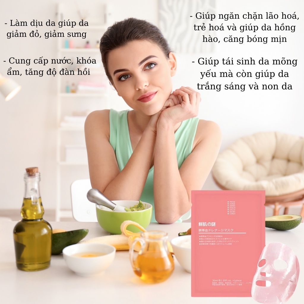 Mặt nạ nhau thai cừu tế bào gốc cuống rốn Rwine Beauty Stem Cell Placenta Mask và mặt nạ Naruko Nhật Bản | WebRaoVat - webraovat.net.vn