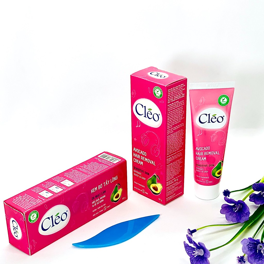 Kem Bơ Tẩy Lông CLEO Xanh cho Da thường, sạch lông trong 5 phút Tuýp 50g - Minpharmacy