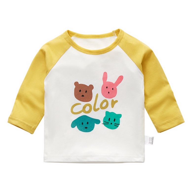 Áo thun lạnh kiểu dáng hình thú, áo dài tay cho bé Trai bé Gái từ 4-18kg