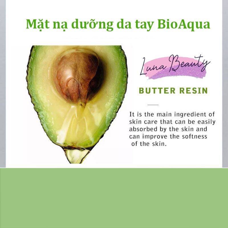 Mặt nạ tay, Mask dưỡng da tay Bioaqua tinh chất quả bơ giúp dưỡng ẩm, làm trắng da và tẩy tế bào chết