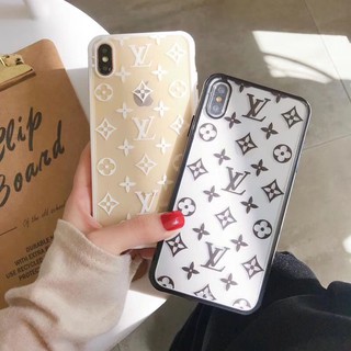 Ốp điện thoại trong suốt họa tiết lô gô Lv xinh xắn dành cho iphone 11/pro/xs/xr/max