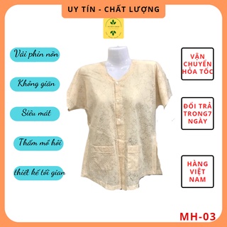 Áo Bà  Ba Cộc Tay Vải Phin Nõn Cho Người Già