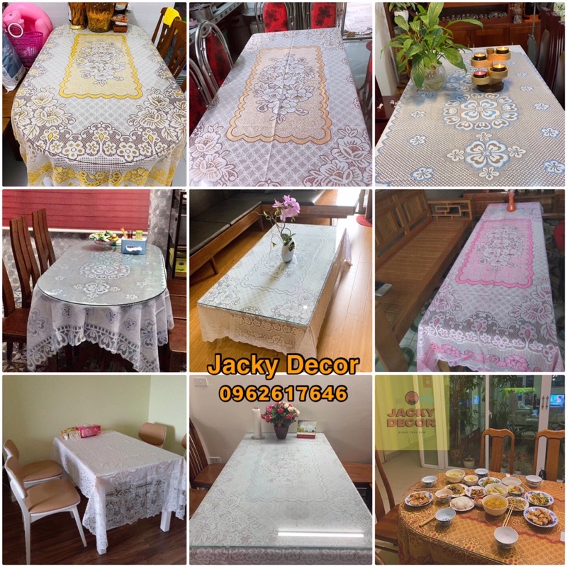 💗FREESHIP💗 Khăn trải bàn Ren Hoa 140x200cm - HÀNG ĐẸP