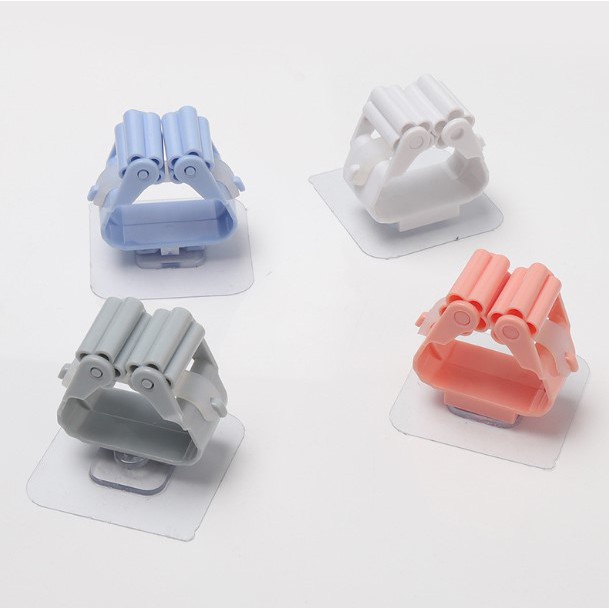 Móc Treo Chổi Lau Nhà. Bàn Chải Đánh Răng Đa Năng Có Miếng Keo Dán Tường Chắc Chắn - AZ Store