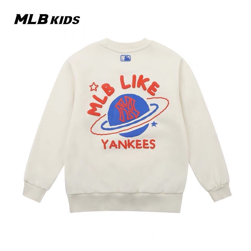 Áo nỉ sweater MLB địa cầu cho bé , áo nỉ cổ tròn trẻ em unisex , TP KID