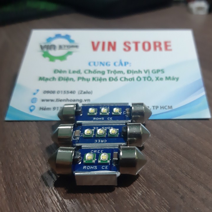 [Vin Store] - Đèn LED Trần Ô Tô Xe Hơi Cao Cấp Chip CREE dùng cho nội thất và biển số