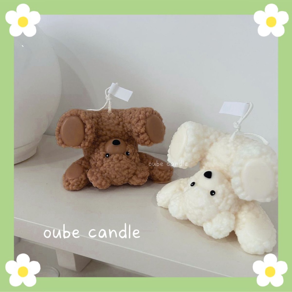 Nến Thơm Trang Trí Phòng Tinh Dầu Cao Cấp Tạo Hình Chú Gấu Nhào Lộn | Oube Candle NT108