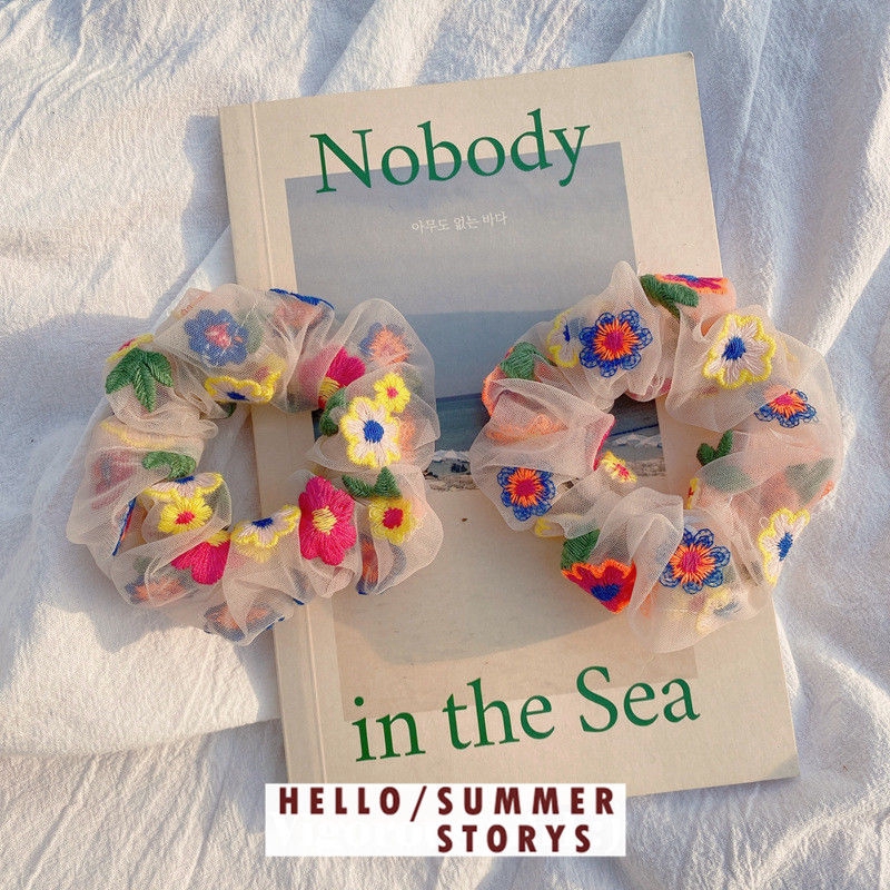 Băng Đô Ren Thêu Hình Hoa Hướng Dương Lớn Xinh Xắn Cho Nữ