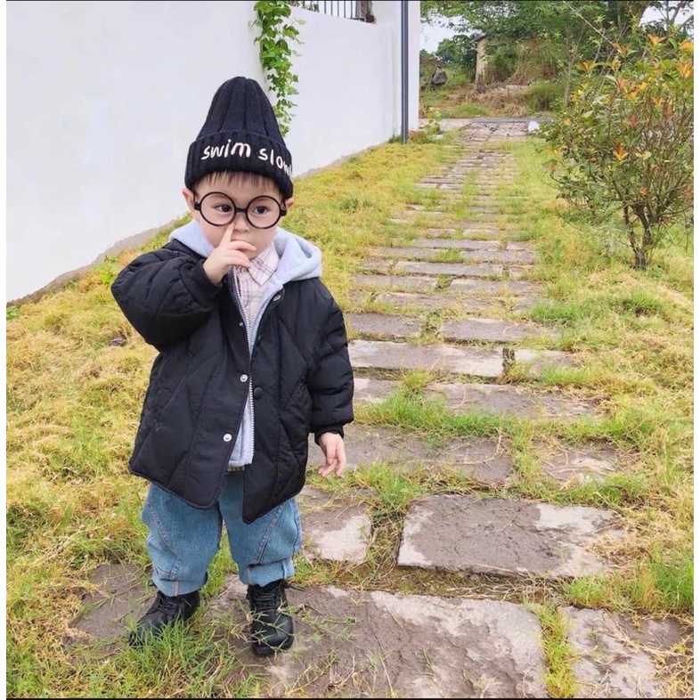 ÁO KHOÁC TRÁM PHỐI MŨ CHO BÉ
