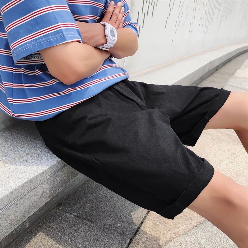 Quần kaki short đùi nam nữ Ulzzang