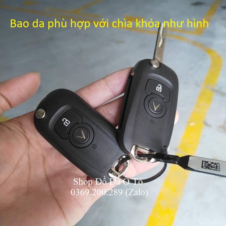 [Chất Việt] Bao da chìa khóa Vinfast Fadil bằng da bò 100%, tặng móc khóa, khắc tên, nhiều mầu
