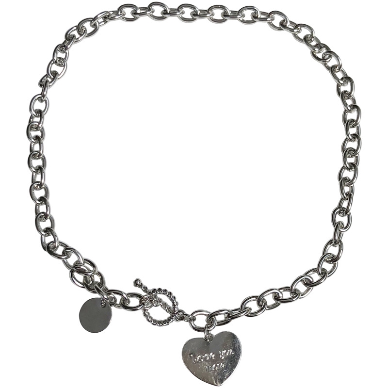 SUXI Dây chuyền choker mặt hình trái tim thời trang