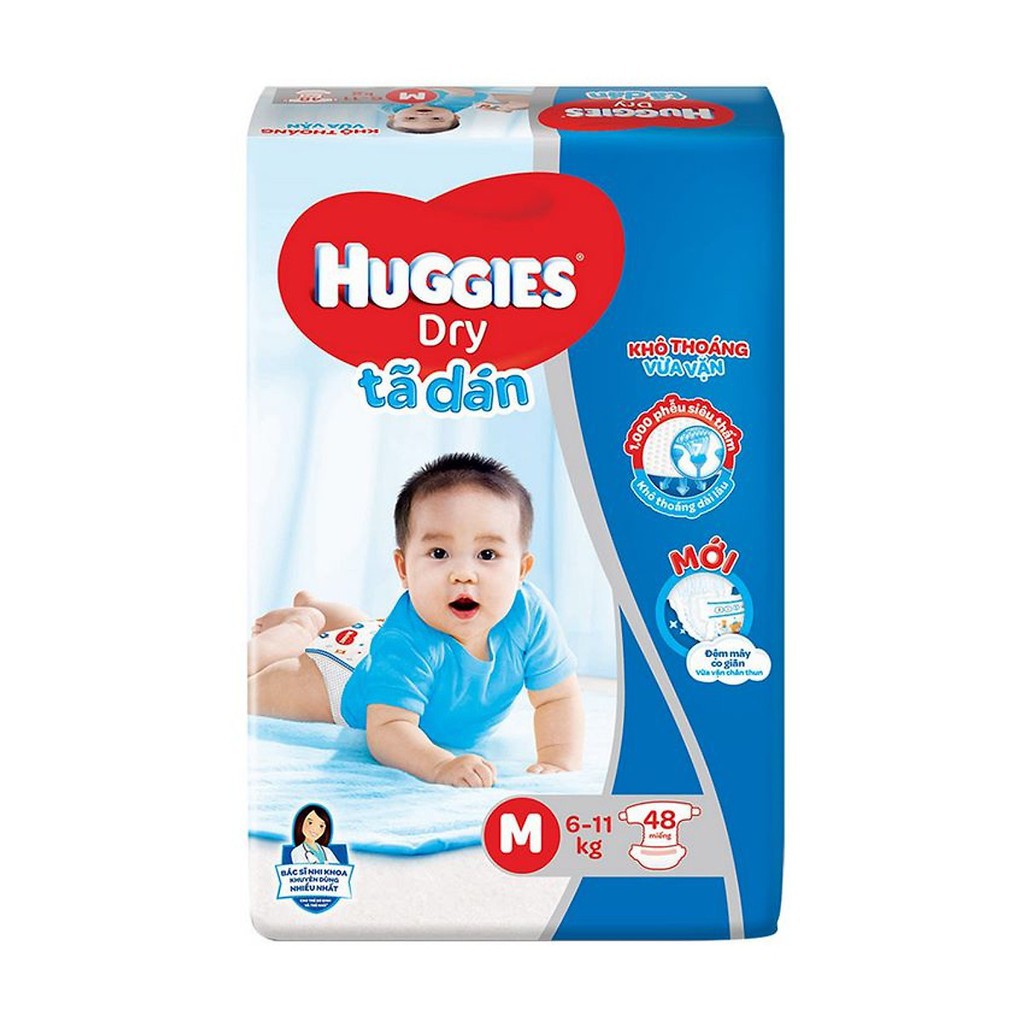 Tã, Bỉm Huggies dán size M48, L42.