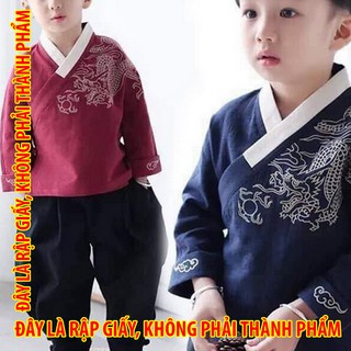 Rập giấy TC002 - Hanbok Cách tân Bé trai