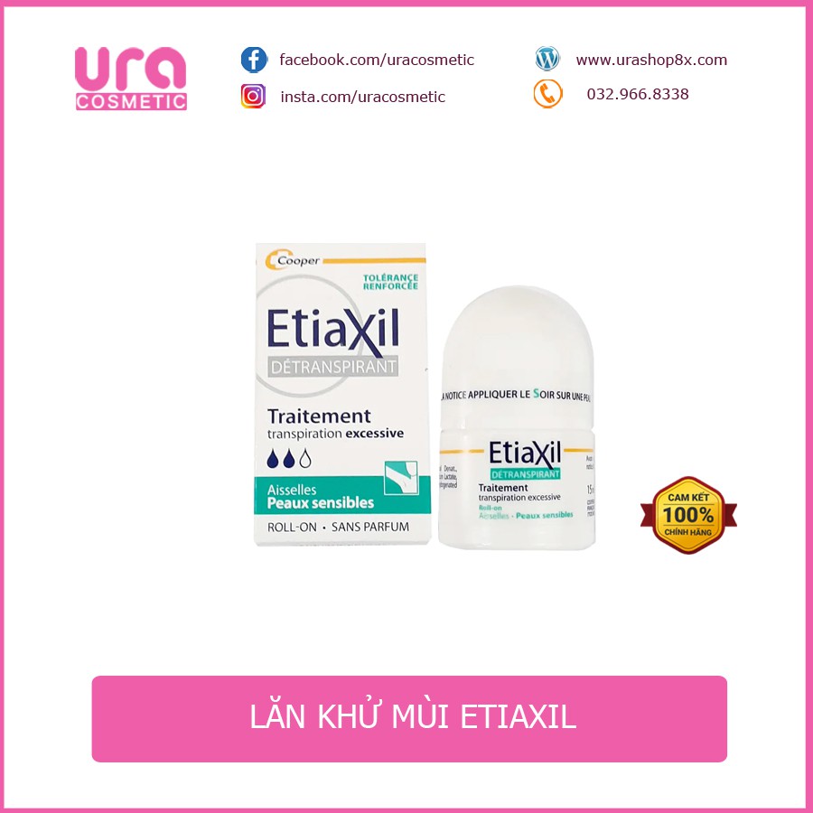 [CHÍNH HÃNG - CÓ HÓA ĐƠN] Lăn Khử Mùi Etiaxil Dành Cho Da Nhạy Cảm Aisselles Sensibles 15ml