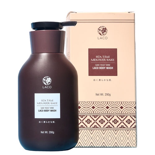 Sữa Tắm Men Rựu SAKE LACO, Dưỡng Ẩm, Dưỡng Trắng Da - Chai 290ml [ CHÍNH - HÃNG ]