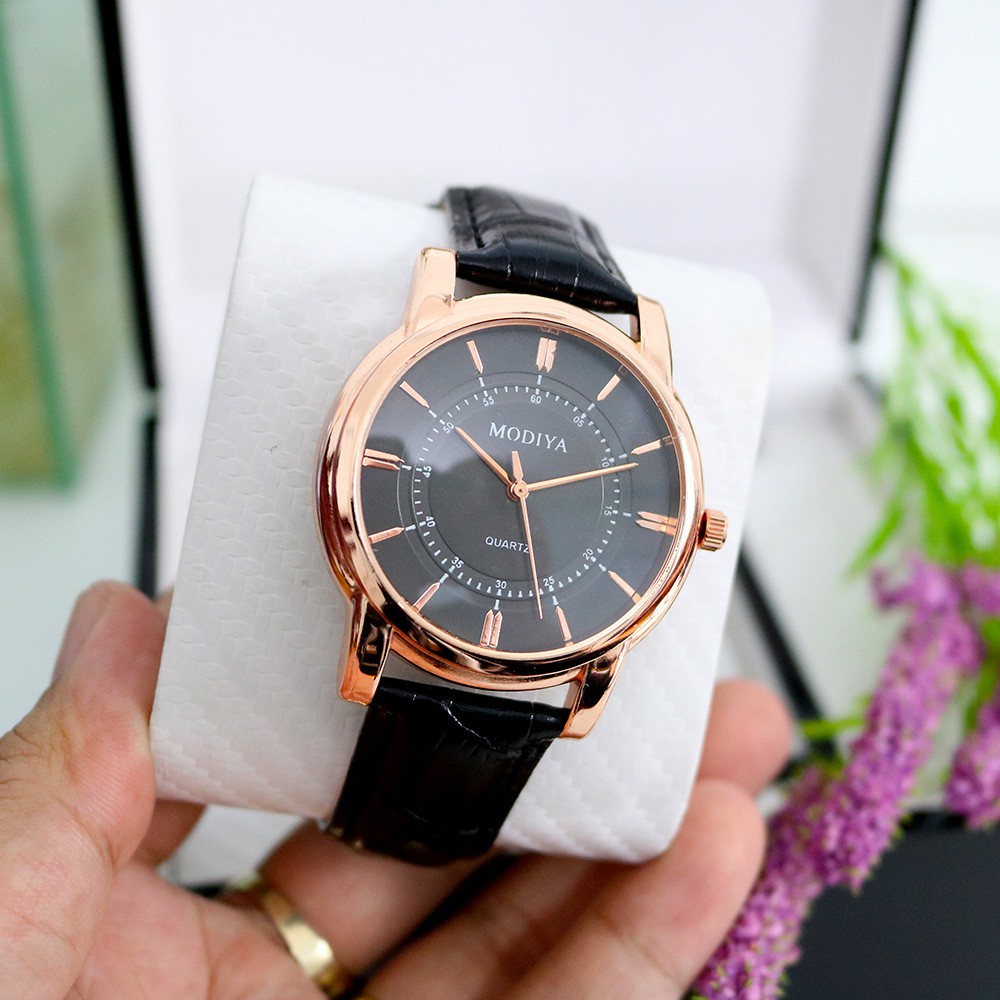 Đồng hồ Nam Modiya M1122 Doanh Nhân 2019 Dây Da PU Cao Cấp