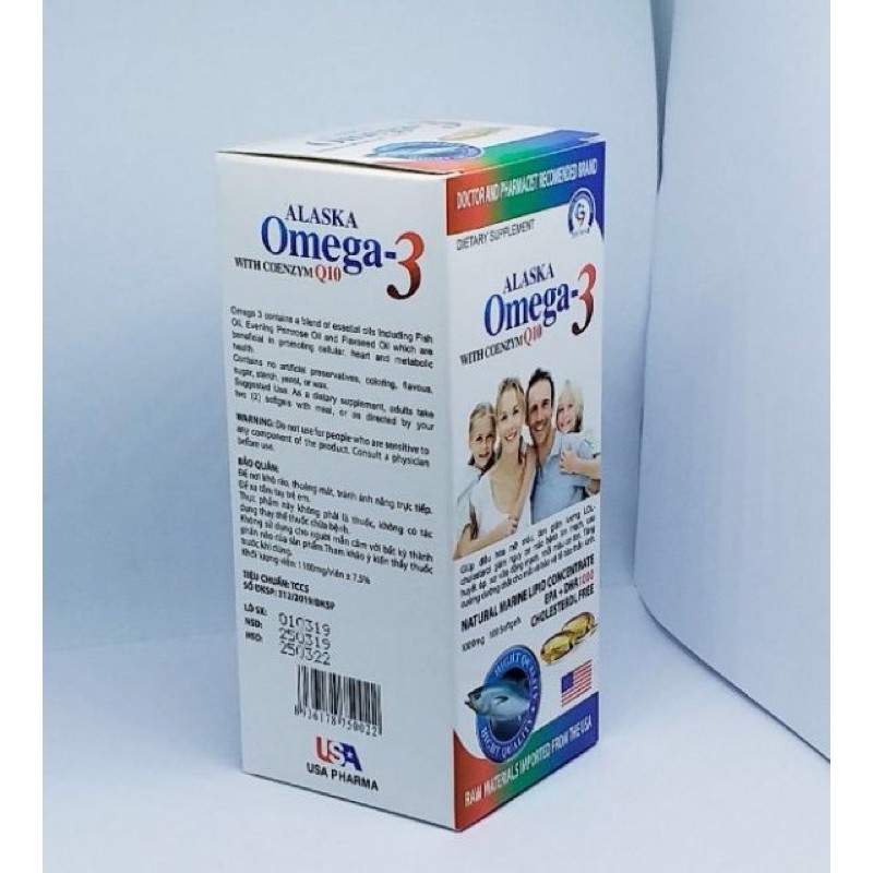 Viên dầu cá Alaska Omega 3 - Chai 100 viên (Omega-3)