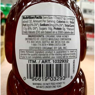 Mật Ong Kirkland Honey Bear 680g