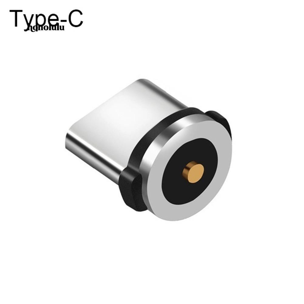 Dây cáp sạc đầu nam châm tròn cổng Micro USB loại C cho iPhone Android