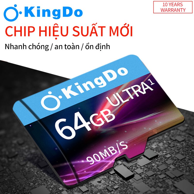 Thương hiệu gốc KINGDO Thẻ Nhớ Tốc Độ Cao Class10 Sdhc / Sdxc Uhs-I 1tb 64GB 128GB