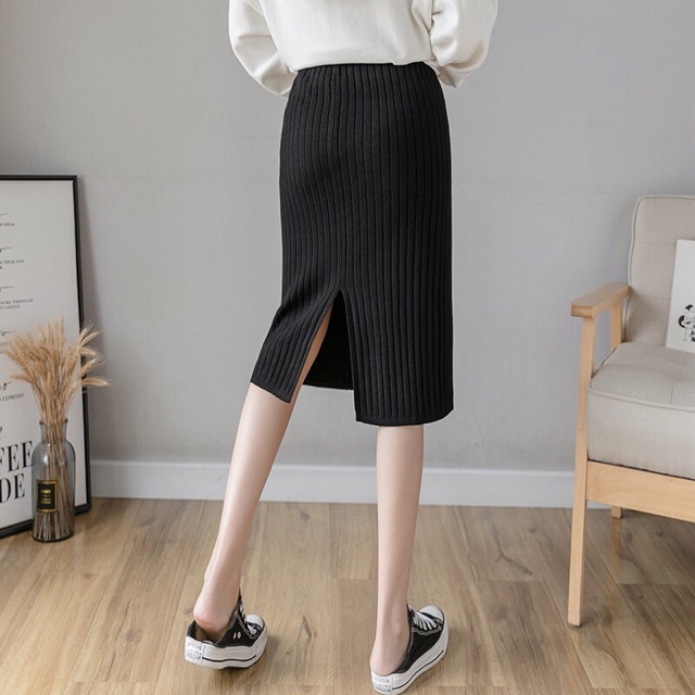 Chân váy len bầu hàng quảng châu