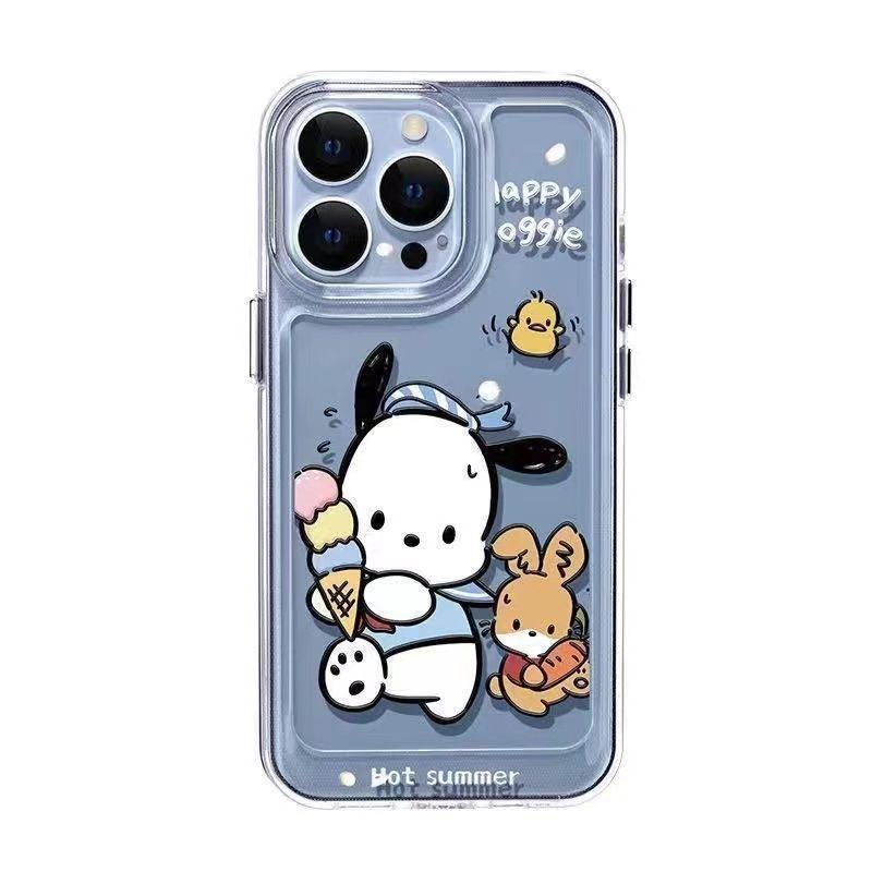 SANRIO Ốp Điện Thoại Cứng Trong Suốt Chống Sốc In Hình Pochacco Sang Trọng Cho iPhone 14 11 13 12 X XS Pro Max xr Mini xr