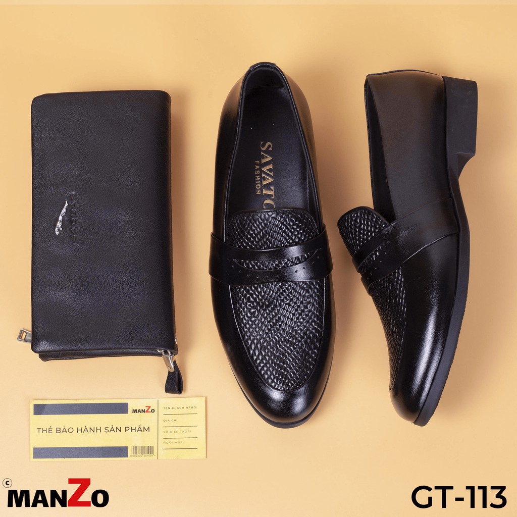 [BẢO HÀNH 12 THÁNG] Giày mọi da bò cao cấp nhập khẩu dành riêng cho dân công sở - Manzo GT 113