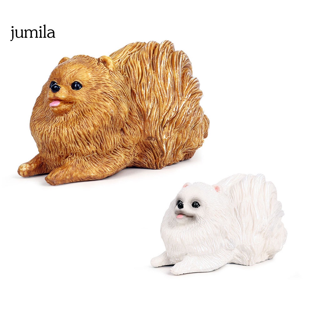 Mô hình chú cún pomeranian xinh xắn dùng trang trí nhà cửa
