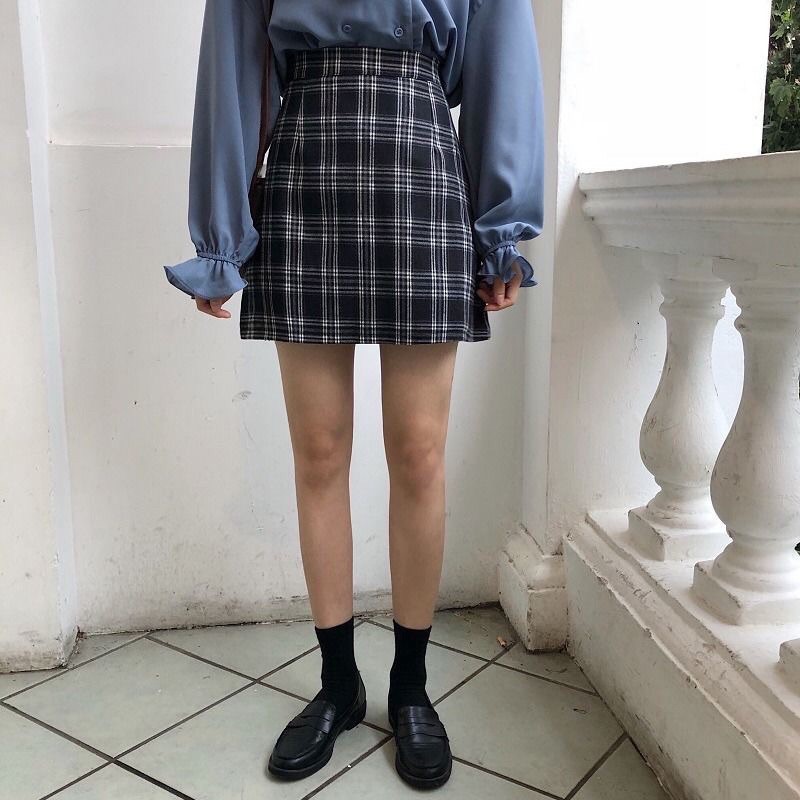 Chân váy chữ A bigsize kẻ 6-100kg