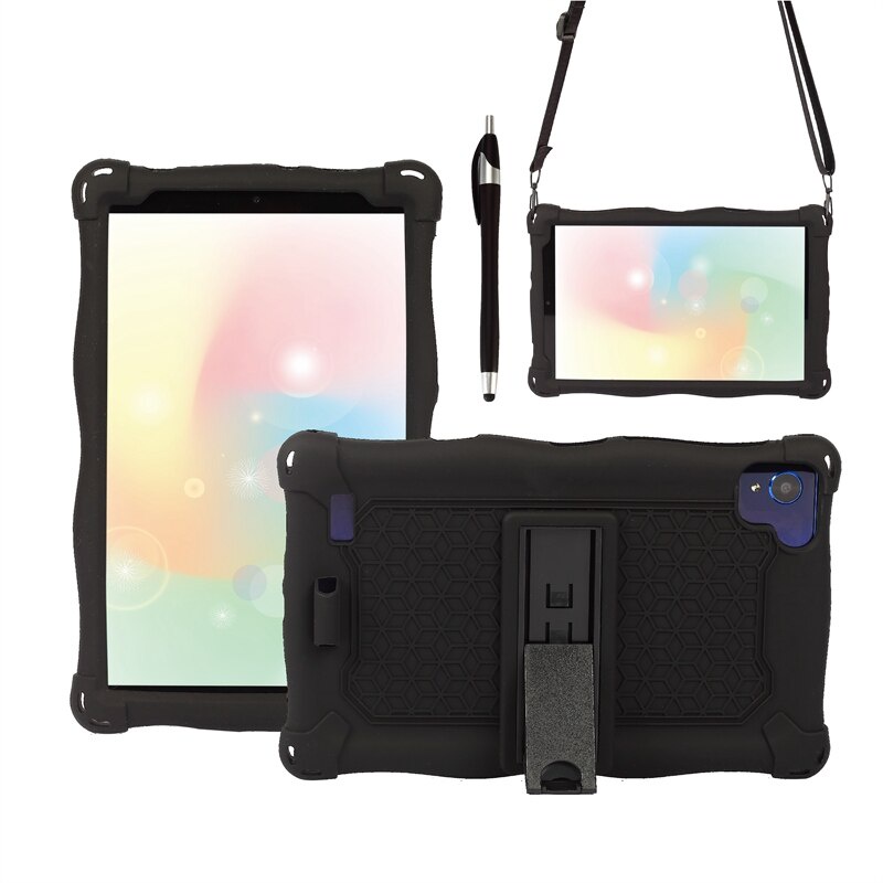 Ốp máy tính bảng silicon có giá đỡ và dây đeo dành cho Samsung Galaxy Tab A7 Lite 2021 8.7 Inch T220 T225