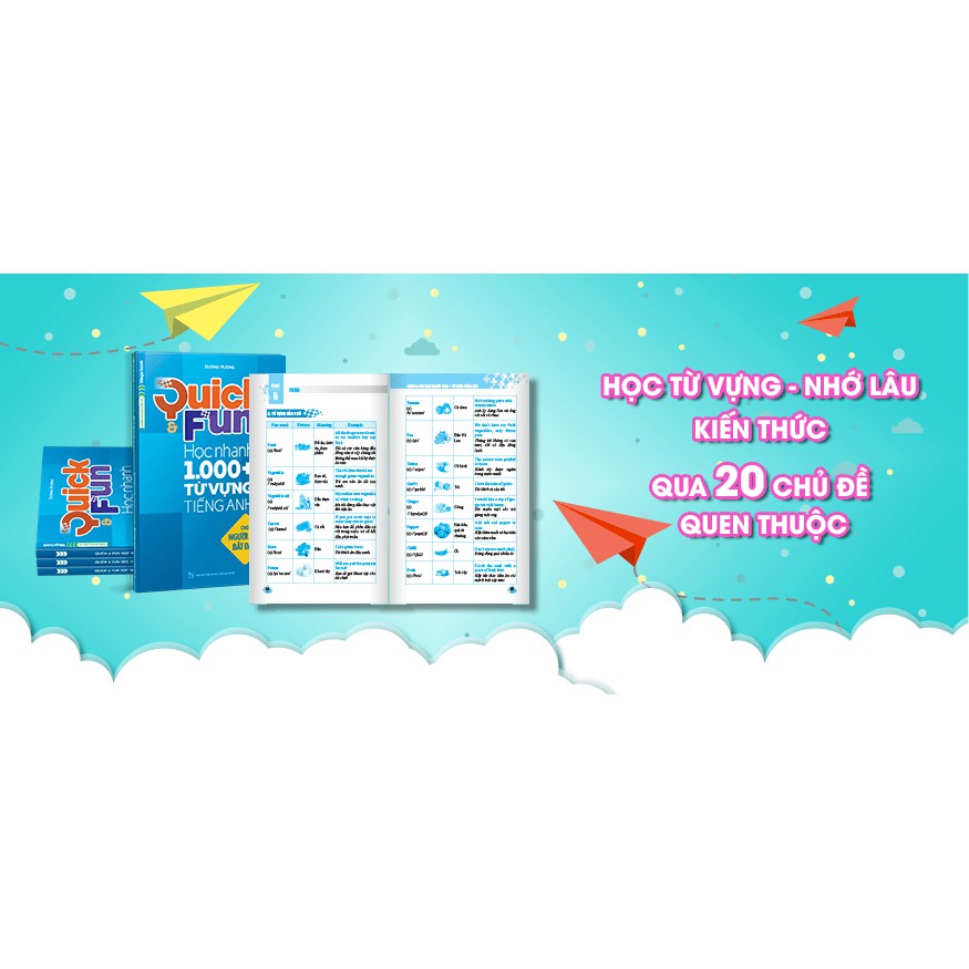 Sách Quick &amp; Fun Học nhanh 1000+ Từ Vựng Tiếng Anh (Cho người mới bắt đầu)