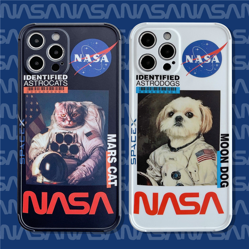 Ốp Lưng Tpu Mềm In Hình Thú Cưng Và Chữ Nasa Cho Iphone 12 11 Pro Max 6 6s 7 8 Plus Iphone X Xs Max Xr Se 2020