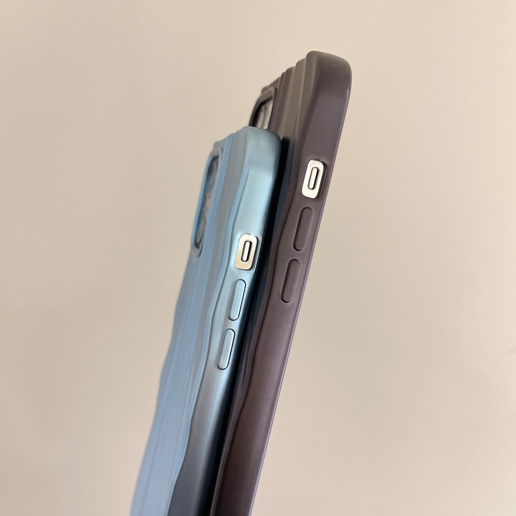 Ốp Điện Thoại Màu Xanh Nhạt Mạ Điện 3D Chống Sốc Bảo Vệ Toàn Diện Cho iPhone 13/12/11/X