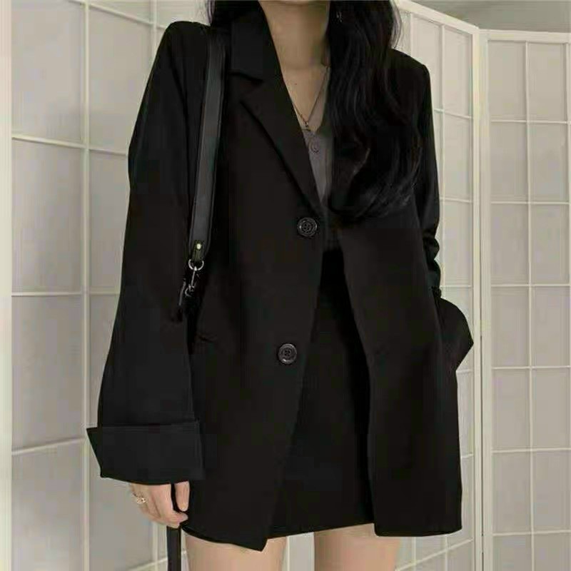 [Chất đẹp] Áo khoác blazer đen 4 nút 1 lớp 2 túi thật | BigBuy360 - bigbuy360.vn