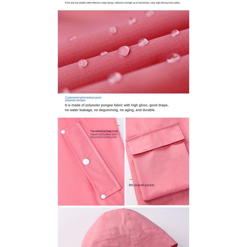 Áo Mưa Hai Lớp Phản Quang Thời Trang Dành Cho Người Lớn