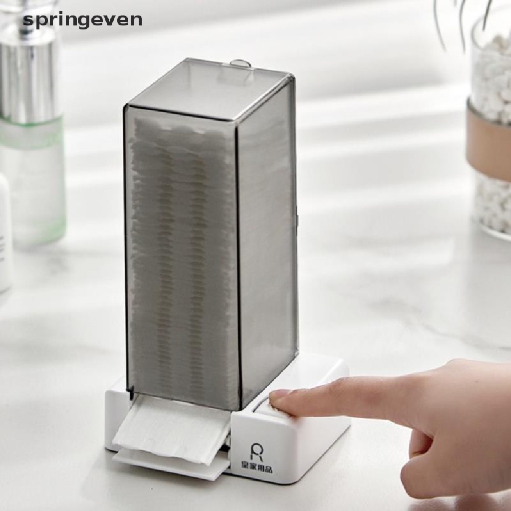 Hộp đựng bông tẩy trang kiểu nhấn tự động chống bụi tiện lợi