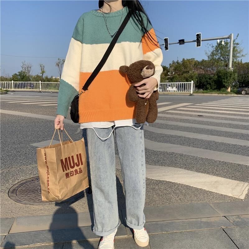 Áo Len Nữ Phong Cách Hàn Quốc Màu Trơn