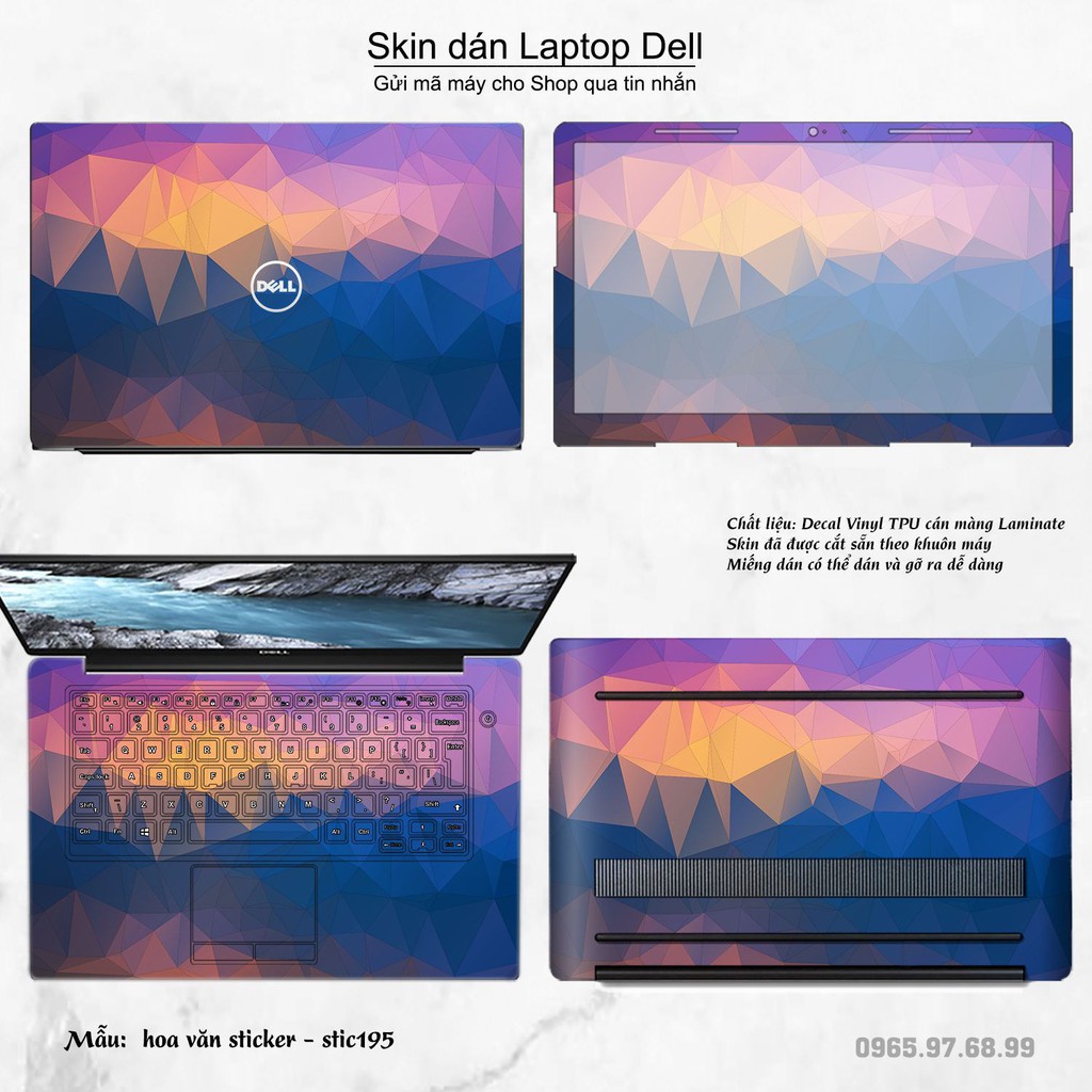 Skin dán Laptop Dell in hình Hoa văn sticker nhiều mẫu 32 (inbox mã máy cho Shop)