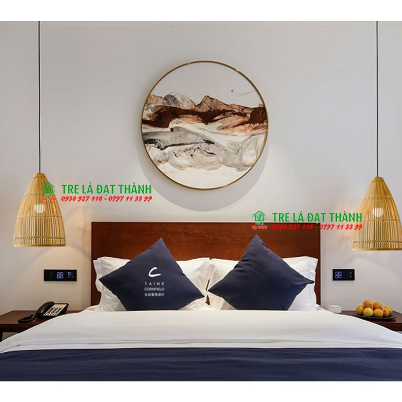 Đèn nơm tre trang trí, đèn thả trần, đèn lồng mây tre đan, đèn nơm nhiều kích cỡ