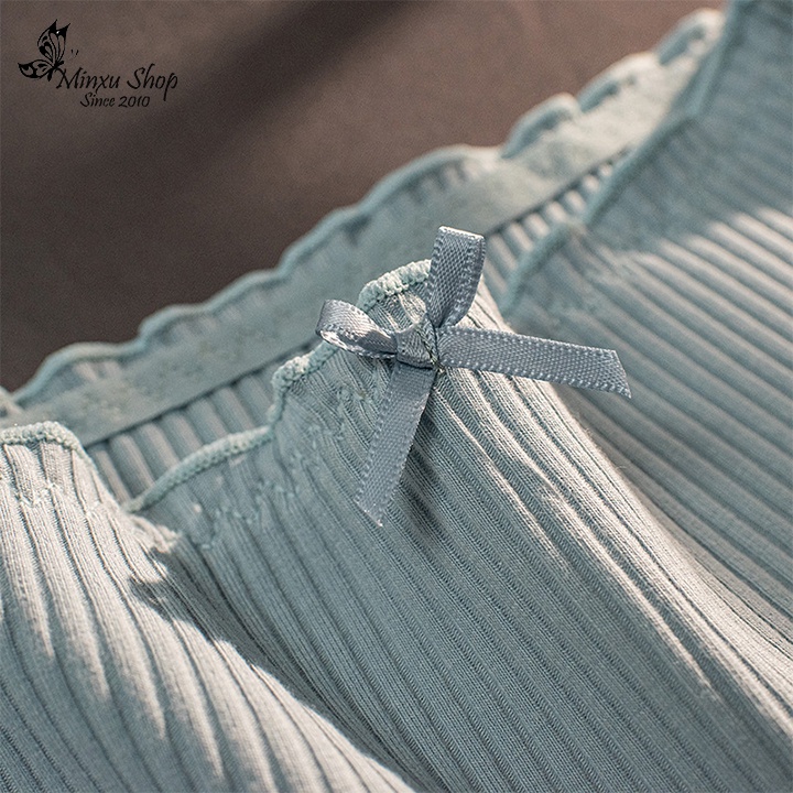Quần lót cotton vải nhún co dãn 4 chiều, màu sắc nhã nhặn, nhẹ mềm mát giá rẻ dễ thương Minxu Shop 722
