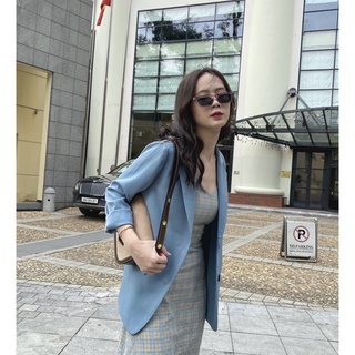 Áo blazer nữ 1 lớp dáng dài tay dài Huien Design thời trang công sở thanh lịch, áo vest nữ Hàn Quốc màu sắc | BigBuy360 - bigbuy360.vn