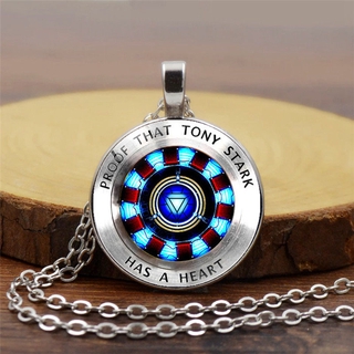 Dây chuyền mặt hình trái tim Iron Man thu nhận năng lượng thời trang dành cho nam