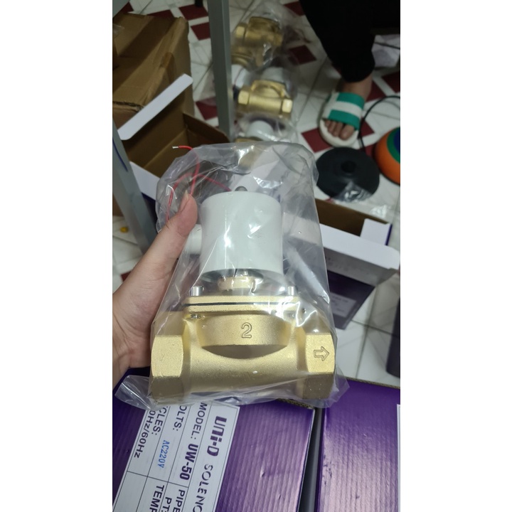 Van điện từ UNID đồng phi 42 - 48 - 60mm - Van thường đóng - 220v