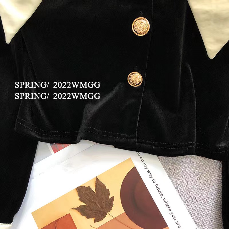 Áo Sơ Mi Nhung Tay Dài Cổ Bẻ Phong Cách retro Thời Trang Hàn Quốc Dành Cho Nữ