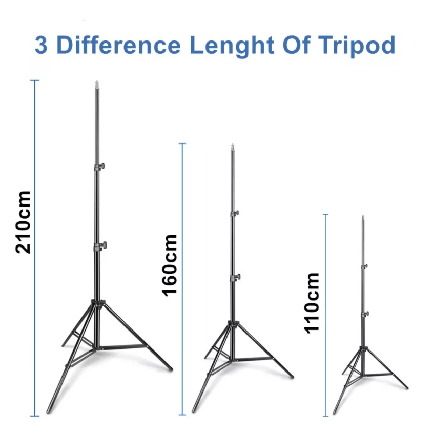 Tripods Cao 2M1 Có Điều Chỉnh Cao Thấp - Giá Đỡ Điện Thoại - Máy Ảnh - Đèn Flash - Chụp Ảnh - Quay Video Chuyên Nghiệp