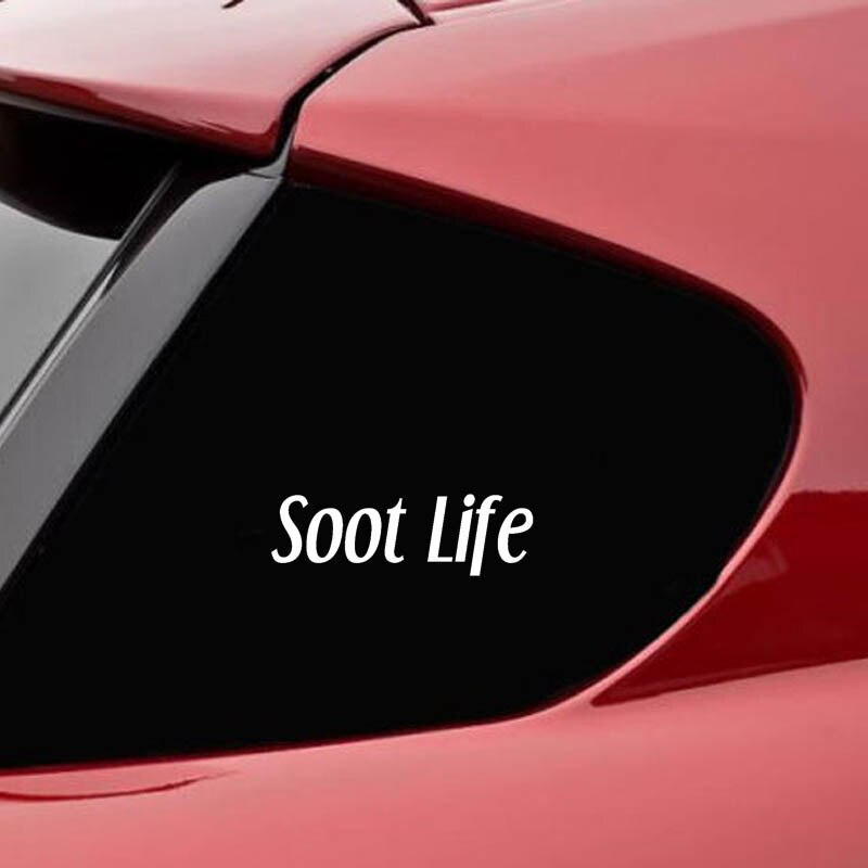 Đề can vinyl Soot Life 15.6cmx4.9cm độc đáo dán trang trí xe hơi